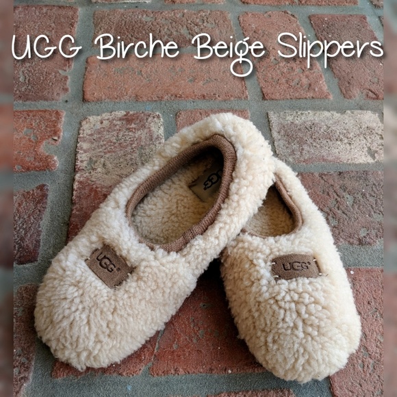 UGG Shoes - UGG Birche Beige & Tan Slippers, Sz 7